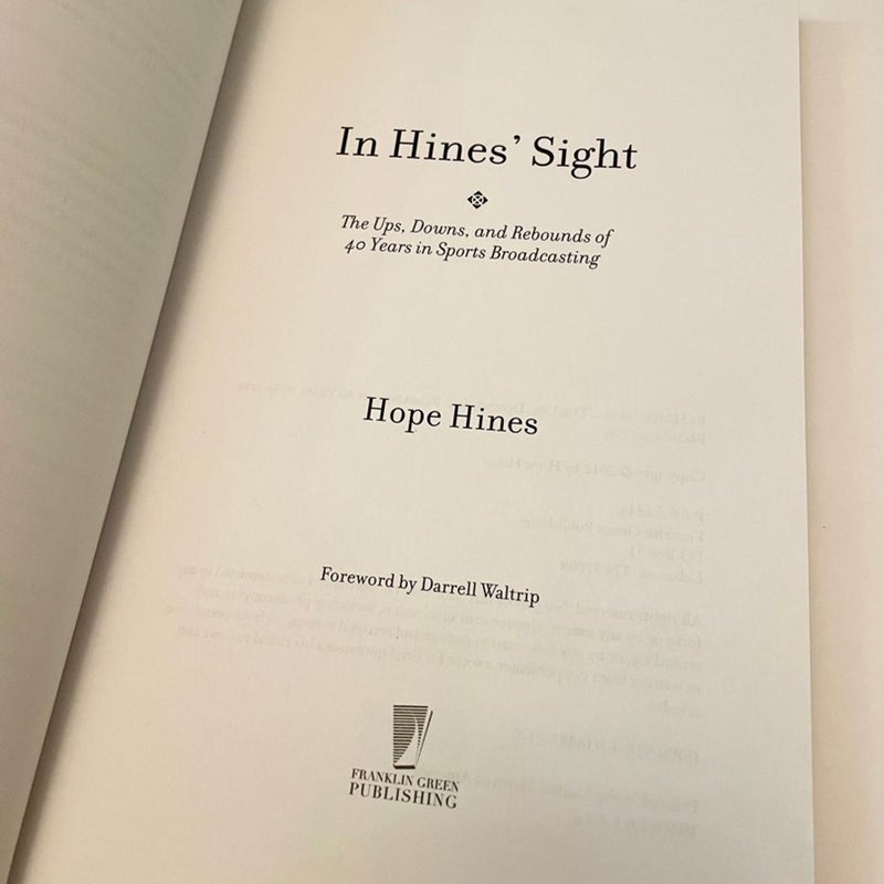 In Hines' Sight - Signed By Author