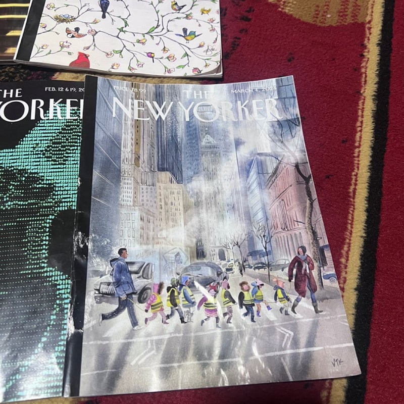 Set of 8 New Yorker Magazines Feb5-Apr26 2024
