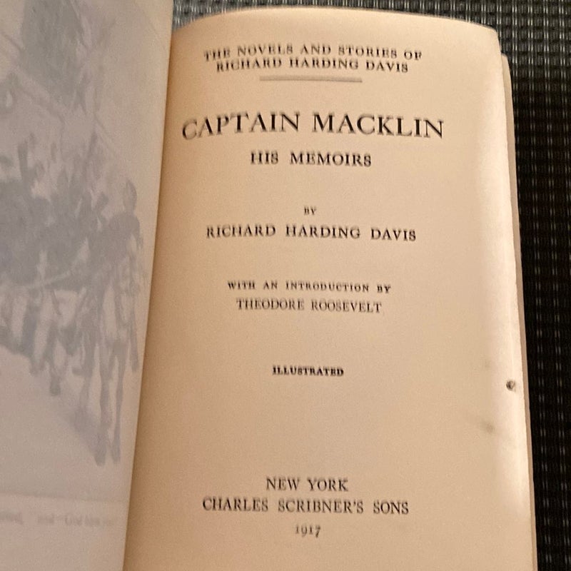 Antique 1917, Captain Macklin -His Memoirs