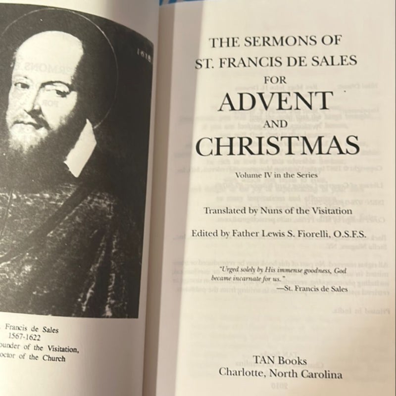 The Sermons of St. Francis de Sales for Advent and Christmas