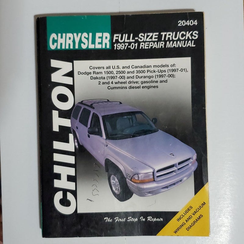 Chilton's Chrysler Full-Size Trucks 1997-01 Repair Manual