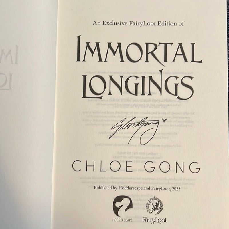 Immortal Longings (FairyLoot SIGNED exclusive edition)