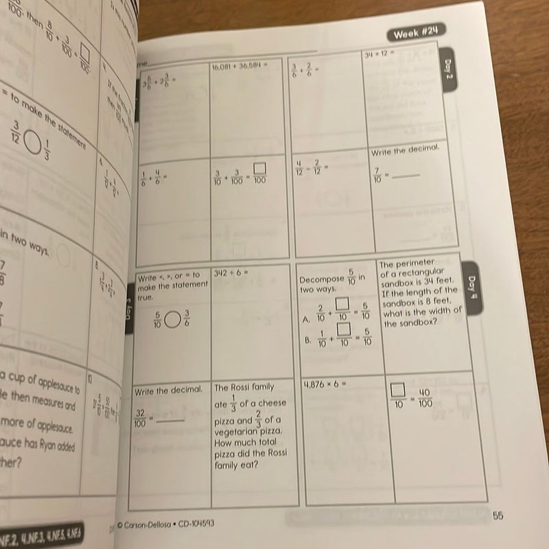 Common Core Math 4 Today