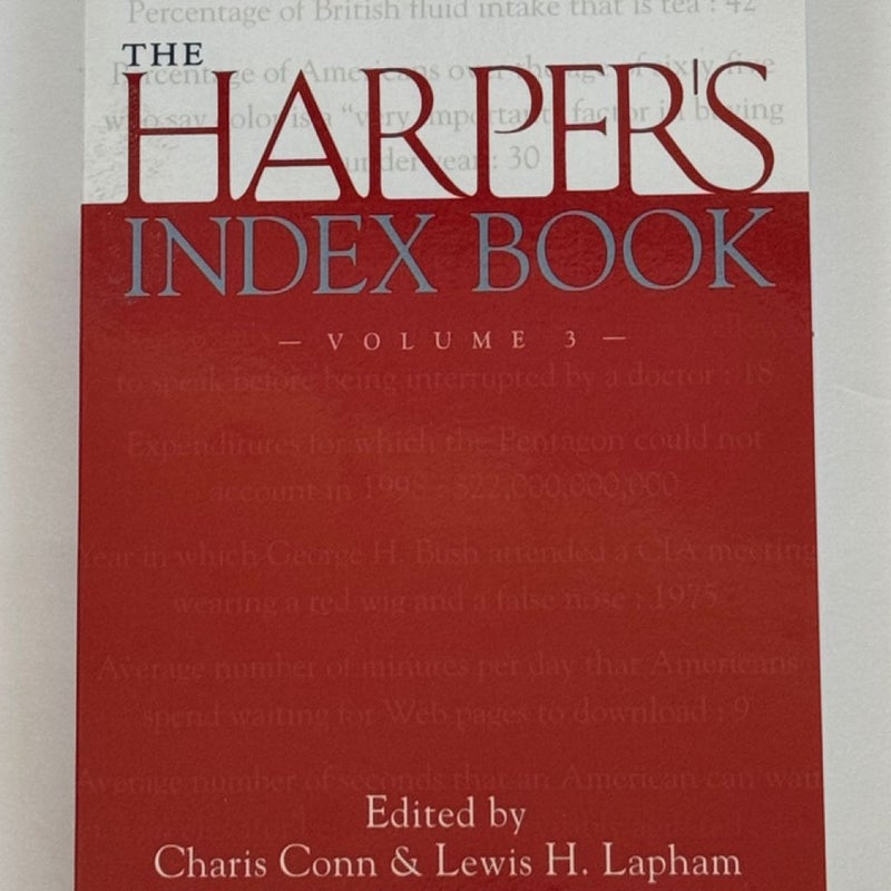 The Harper's Index Book Volume 3