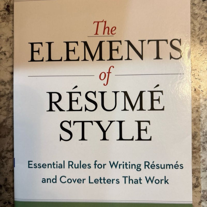 The Elements of Resume Style