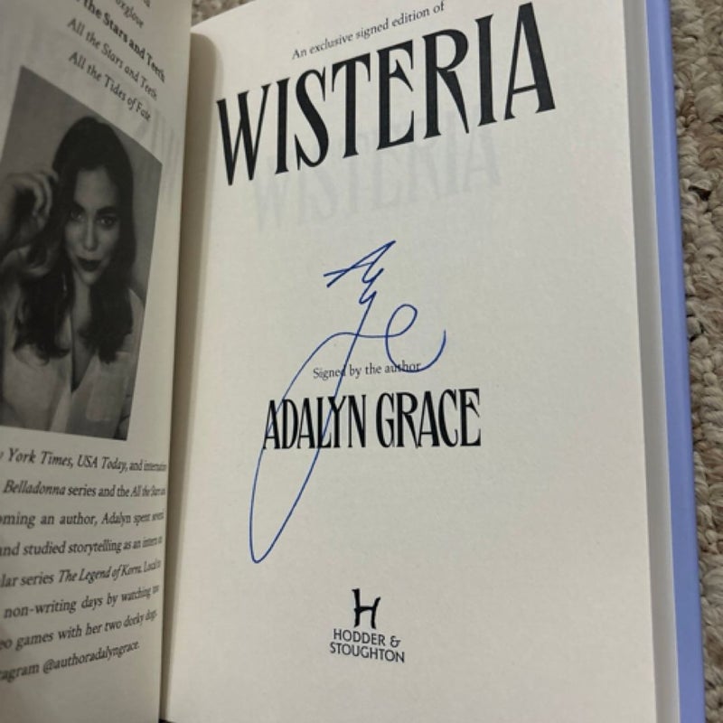 Waterstones exclusive signed wisteria