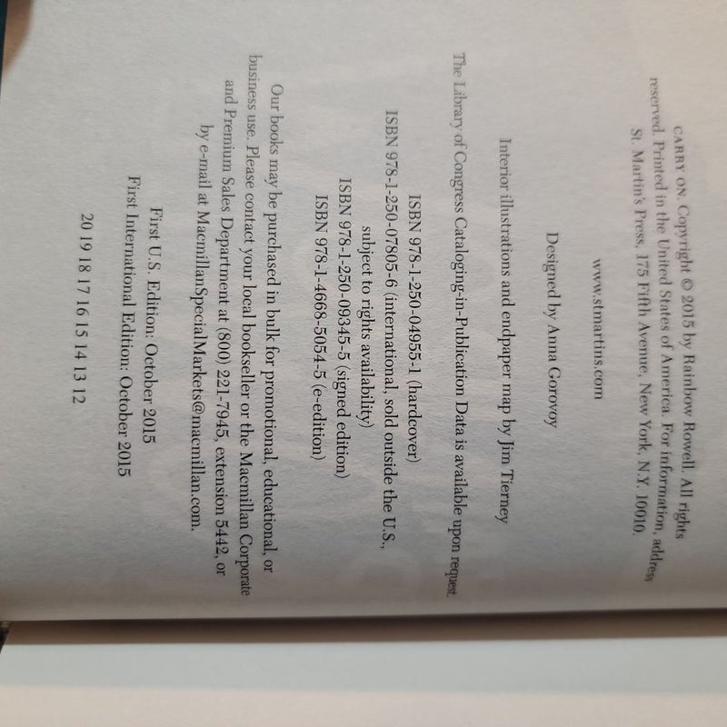 Carry On (2015 First Edition)