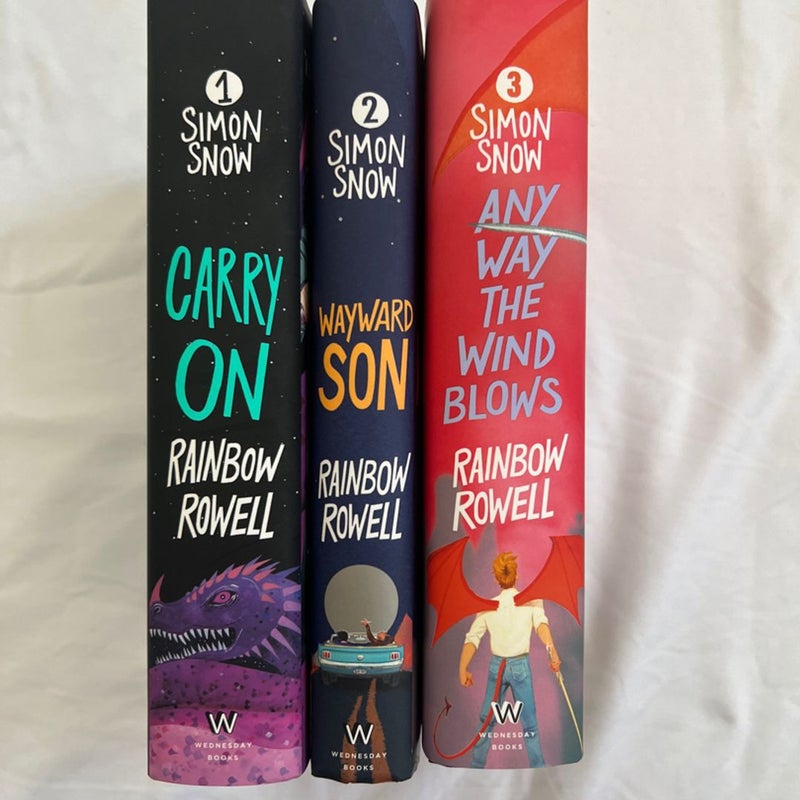 Simon Snow Series Collection 3 Books Set By Rainbow Rowell Carry On,  Wayward Son