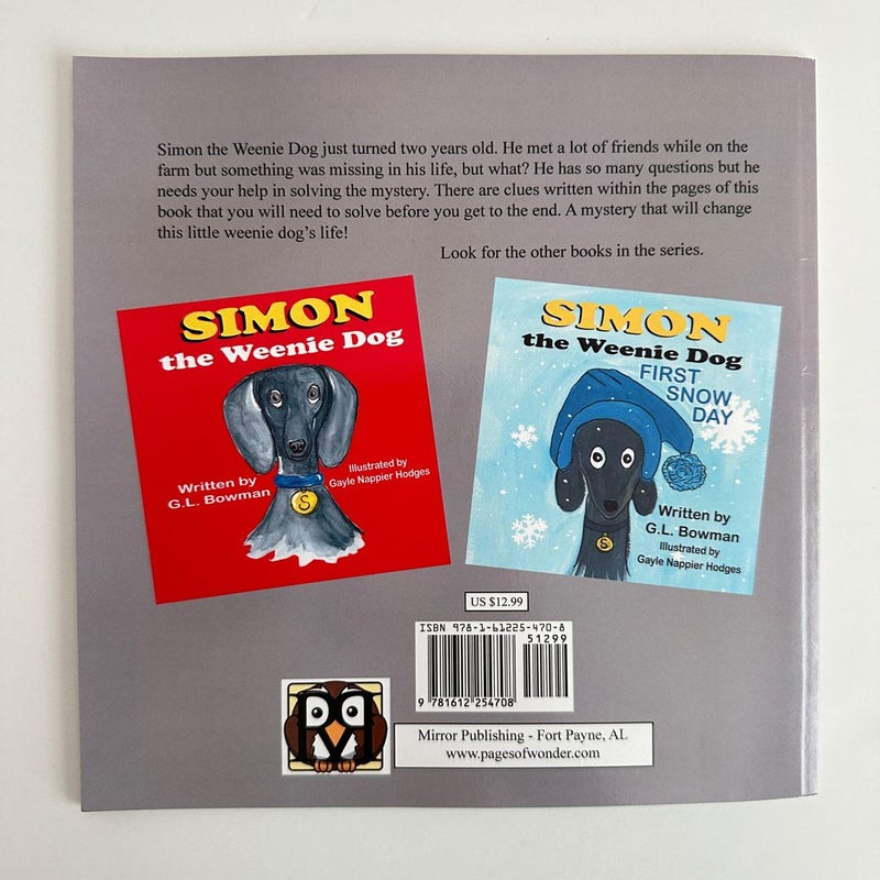 Simon the Weenie Dog, A Mystery to Solve