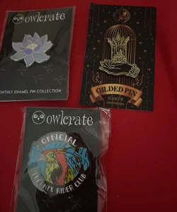 Enamel pins brand new from Owlcrate 