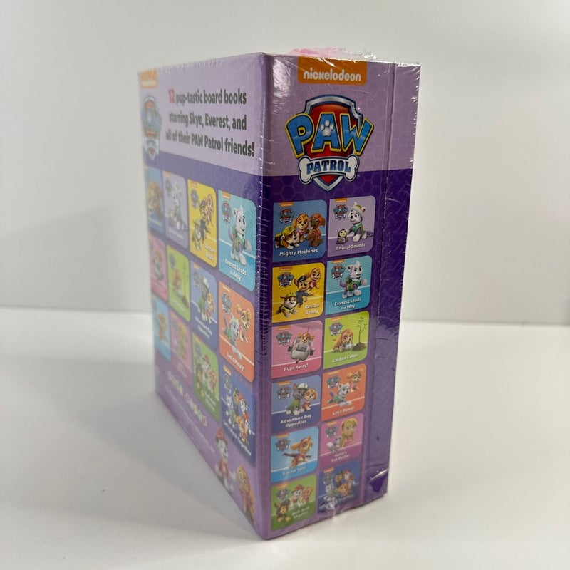 Paw Patrol Board Book Set, 12 Mini Board Books, NEW