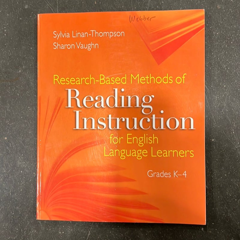 Research-Based Methods of Reading Instruction for English Language Learners, Grades K-4