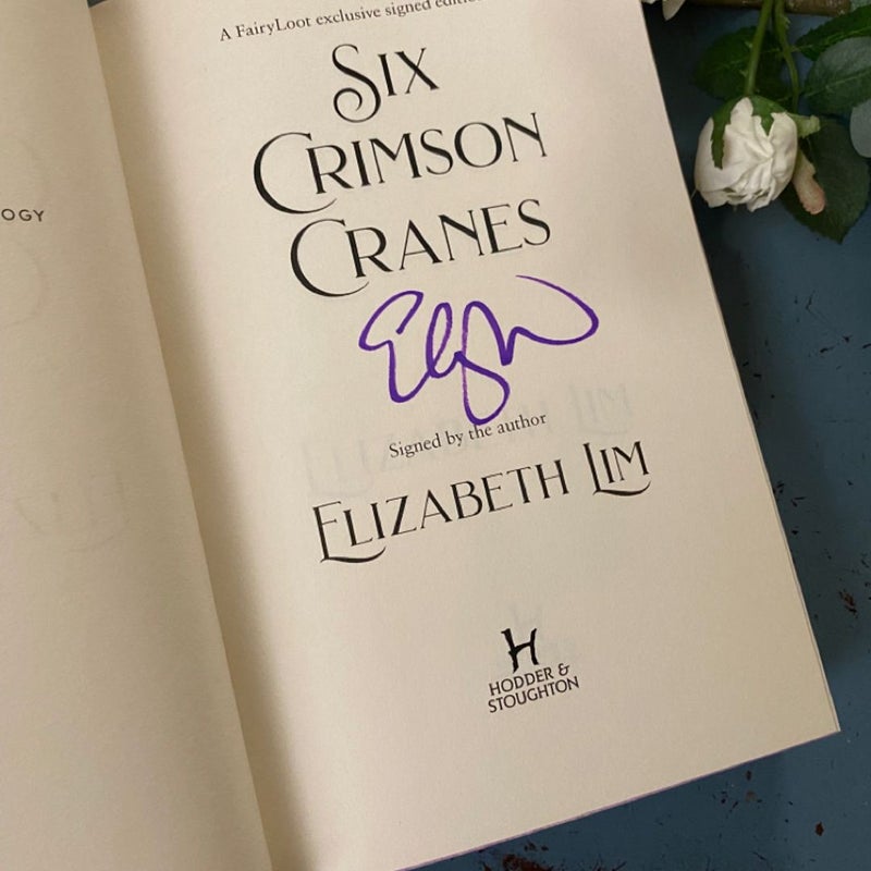 Six Crimson Cranes & The Dragon’s Promise 2024 set by Elizabeth Lim Fairyloot Signed