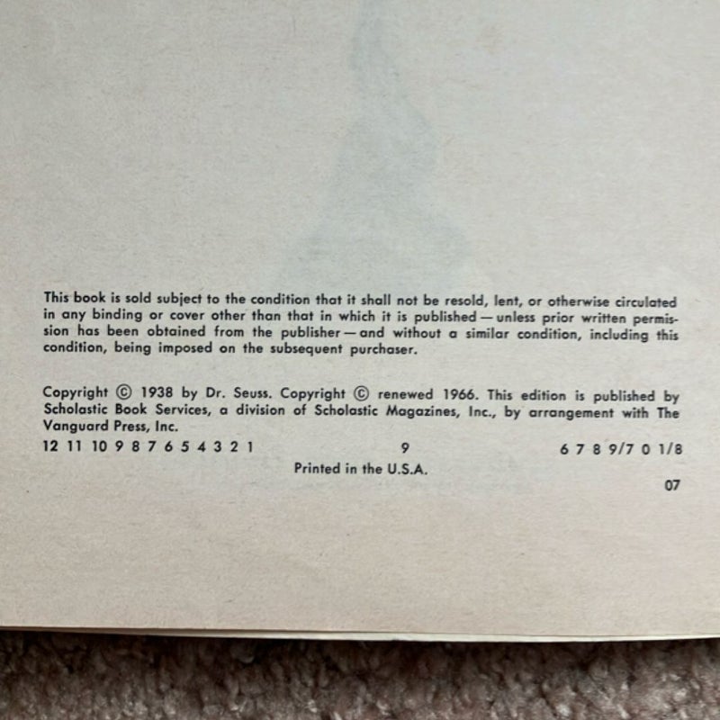 (Vintage 1938)  The 500 Hats of Bartholomew Cubbins (VINTAGE 1938, 1966)