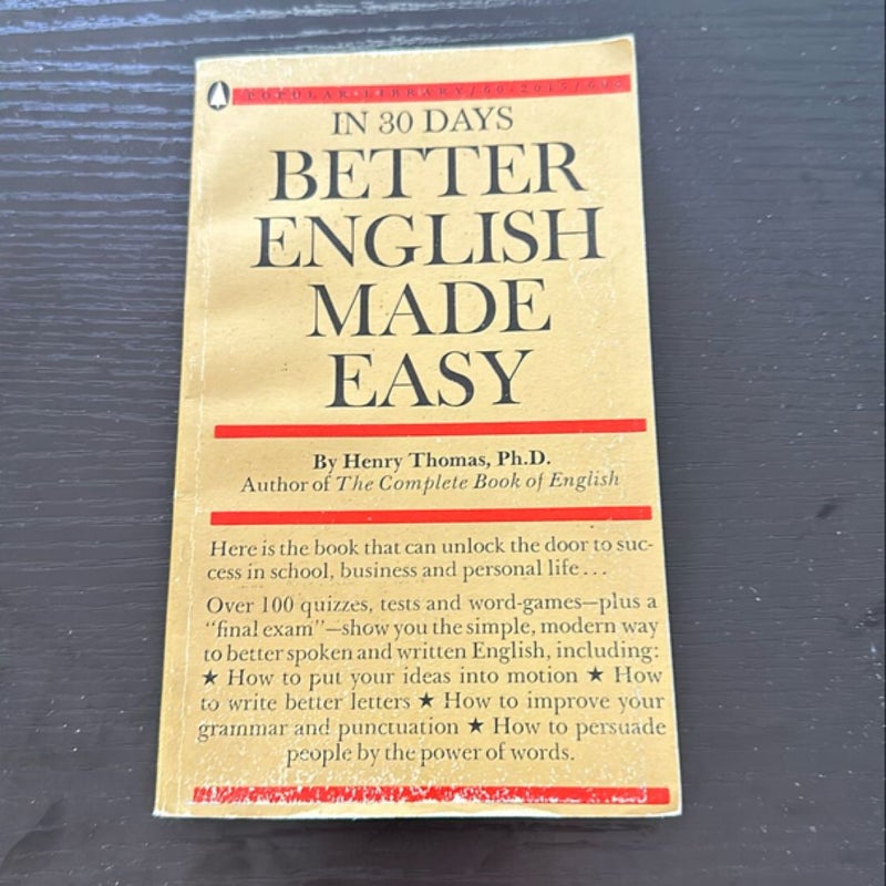 In 30 Days Better English Made Easy