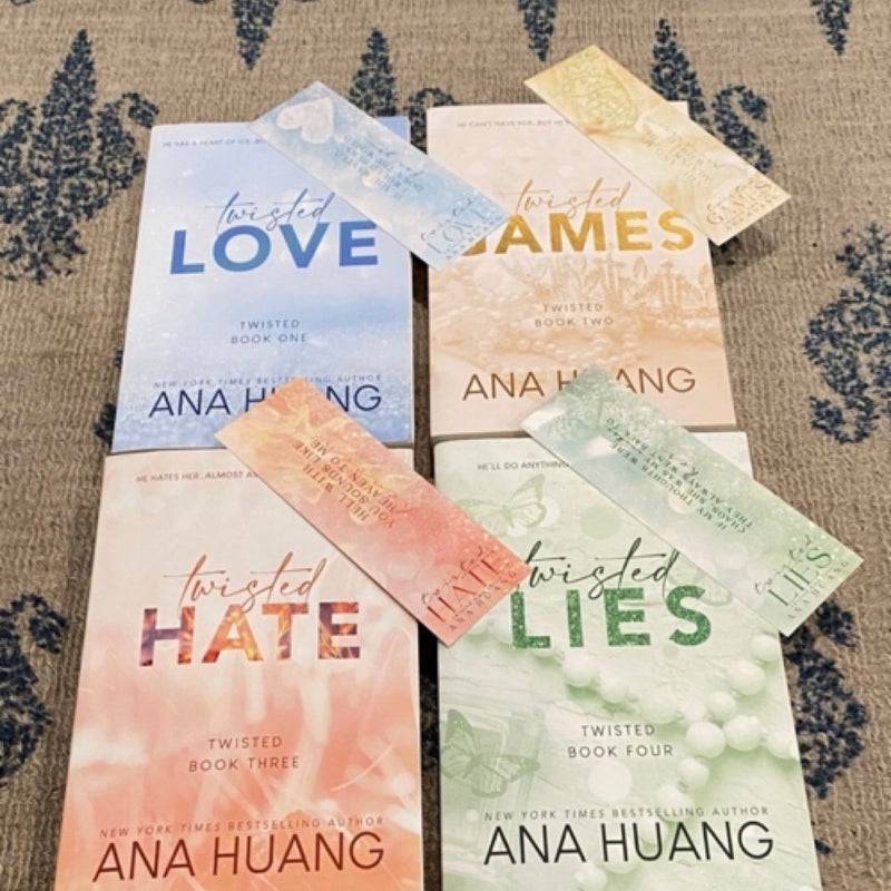 Signed - Twisted series by Ana Huang and matching bookmarks