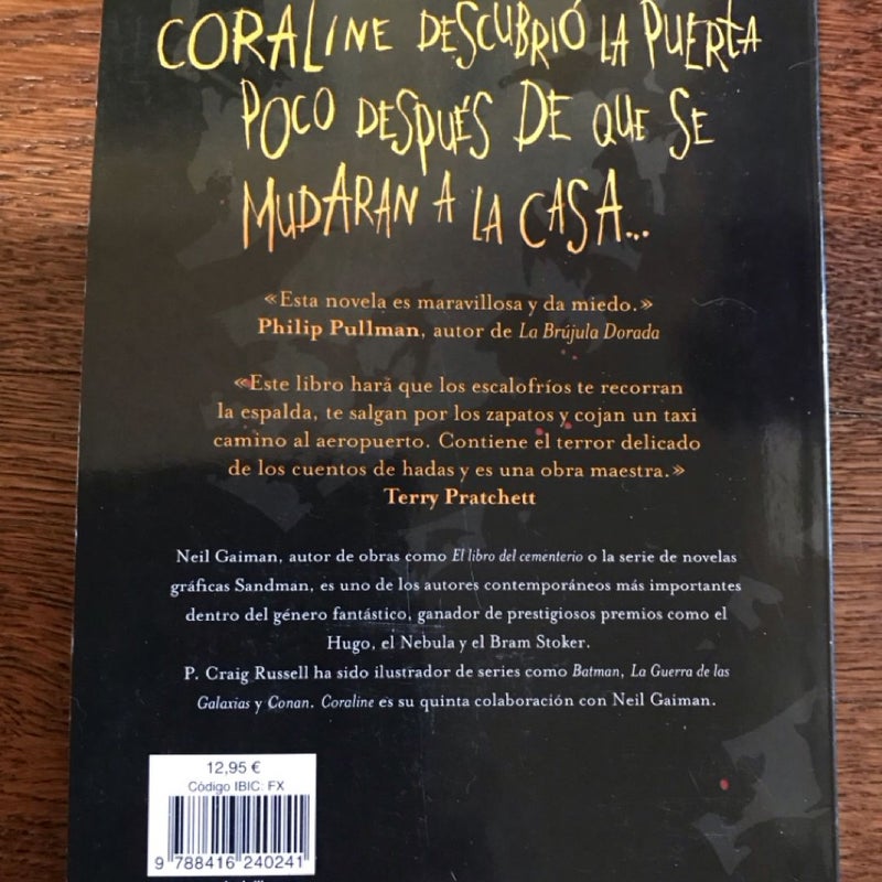 Coralline ~ Spanish Illustrated Novella Graphic Novel 2015 Edition YA Horror Fantasy Fiction *HTF*