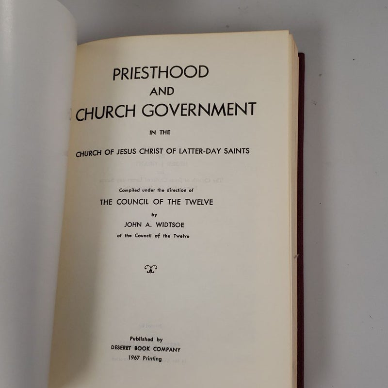 Priesthood and Church Government in The Church of Jesus Christ of Latter-day Saints 