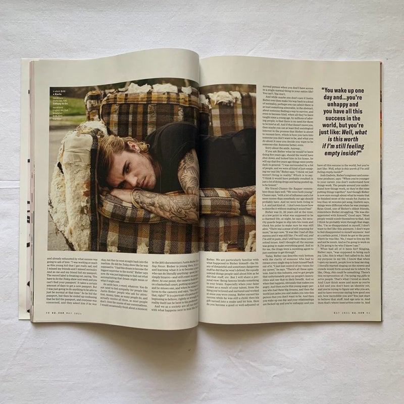 GQ “Justin Bieber Is Young & Free” Issue May 2021 Magazine (16) Total Pages