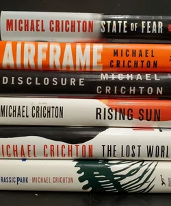 6 Michael Crichton Hardback Novels - Jurassic Park + 5 More