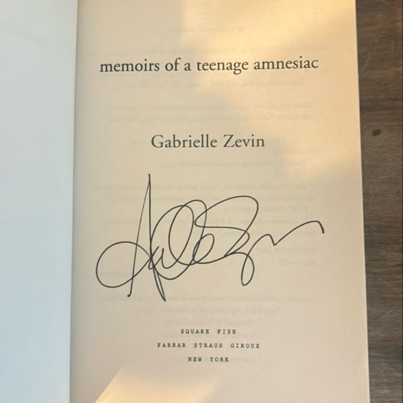 Memoirs of a Teenage Amnesiac SIGNED