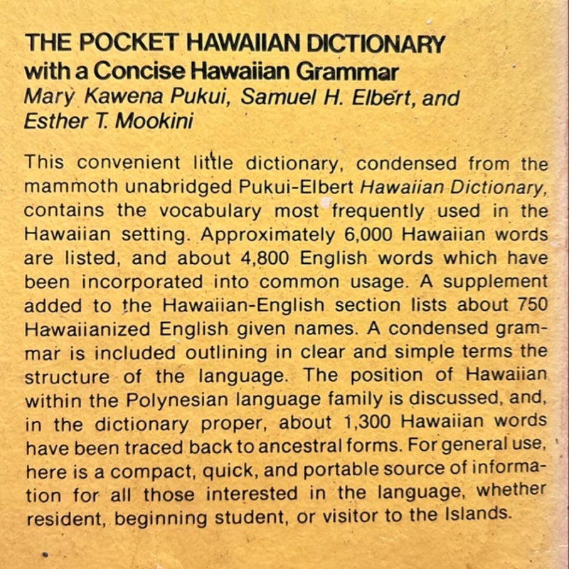 The Pocket Hawaiian Dictionary