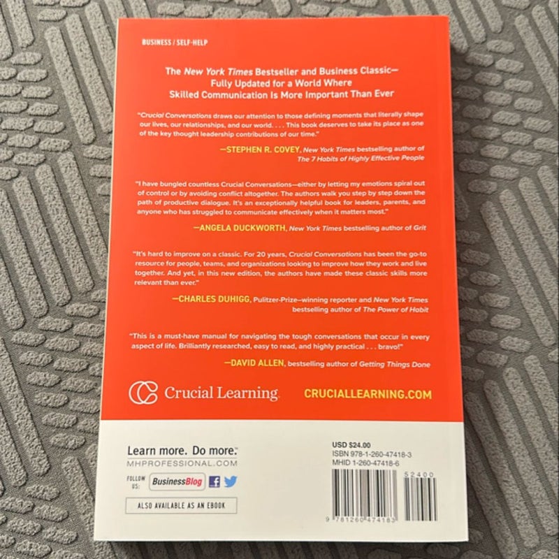 Crucial Conversations: Tools for Talking When Stakes Are High, Third Edition
