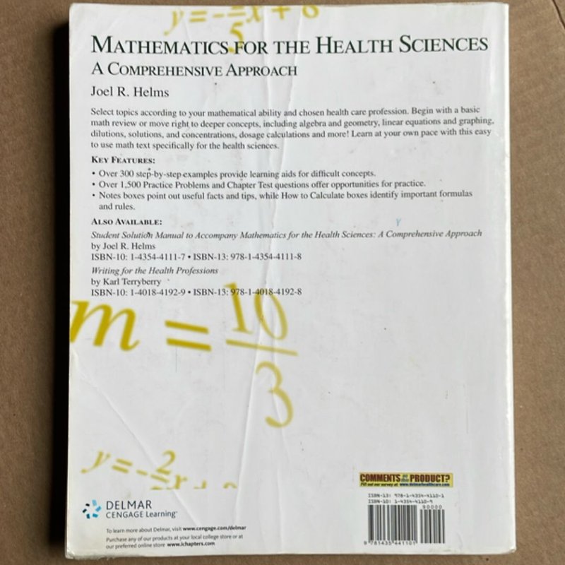 Mathematics for Health Sciences