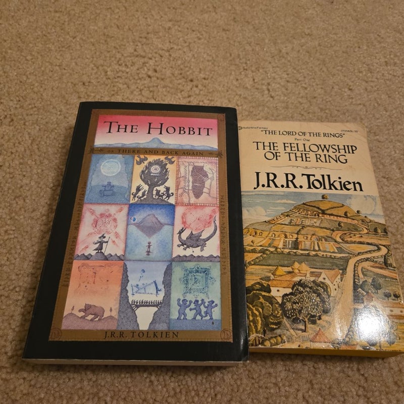 The Fellowship of the Ring and The Hobbitt 2 book set 