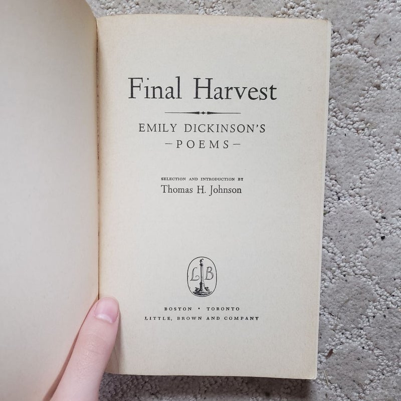 Final Harvest: Emily Dickinson's Poems (Little Brown Books, 1961)