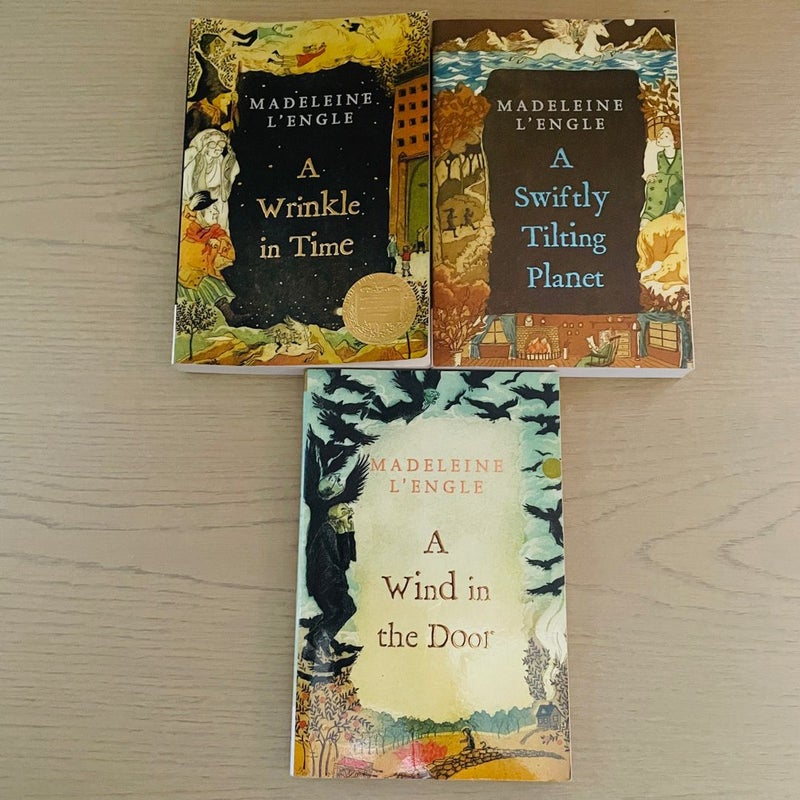 A Wrinkle in Time Bundle-Lot of 3; A Wrinkle in Time, A Wind in the Door, A Swiftly Tilting Planet