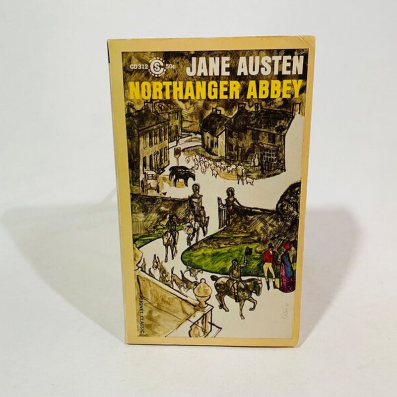 Northanger Abbey by Jane Austen 1965 Signet Edition Gothic Classics Paperback Book & Bookmark Set