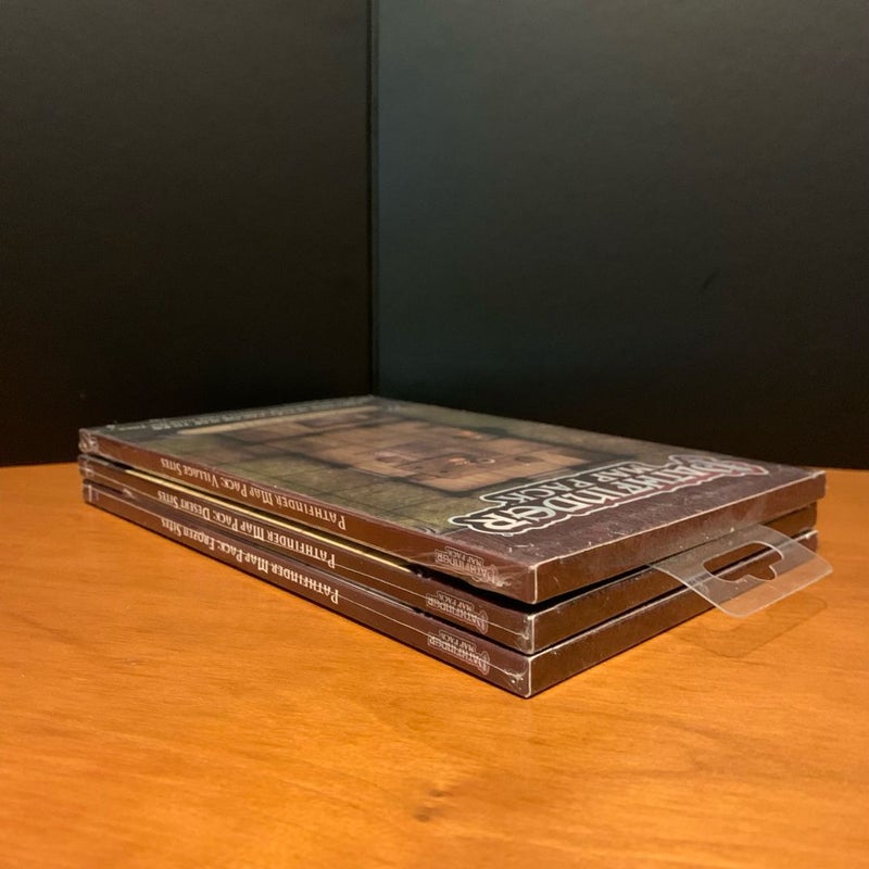 Pathfinder Map Pack Lot: Village Sites, Desert Sites, Frozen Sites NEW in wrap