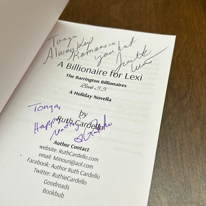 SIGNED EDITION - A Billionaire for Lexi