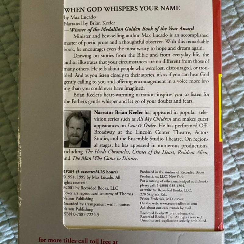 When God Whispers Your Name Cassettes Book