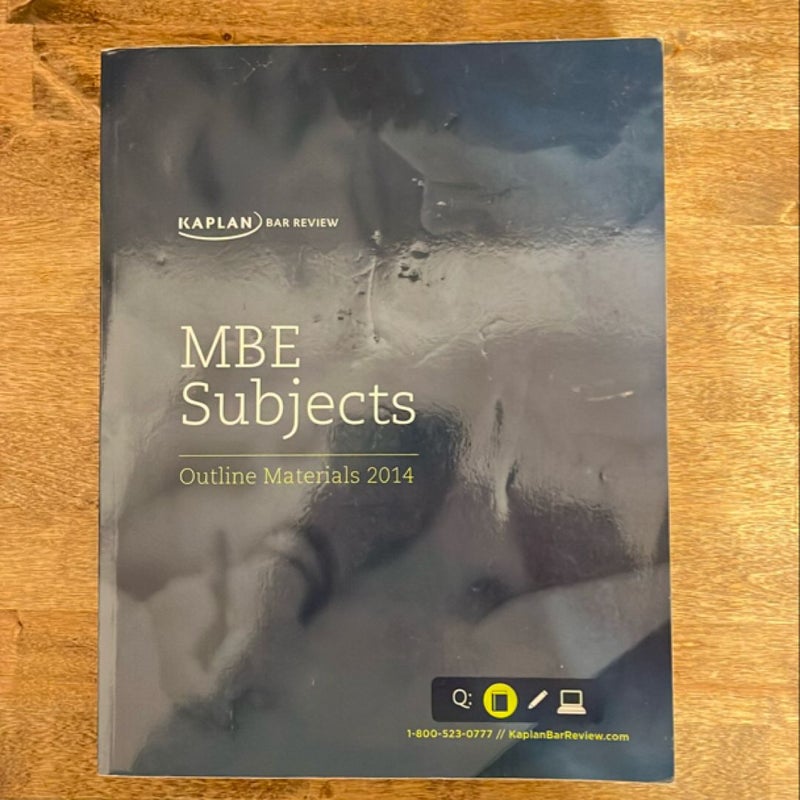 Kaplan Bar Review: MBE Subjects 2014