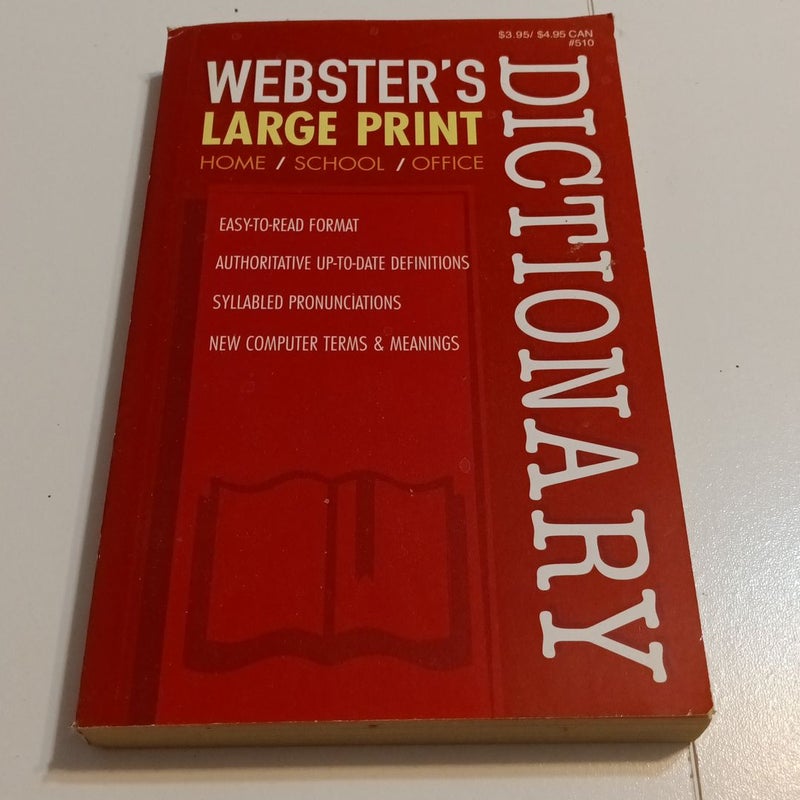 Webster's Large Print Dictionary.    (B-0354)