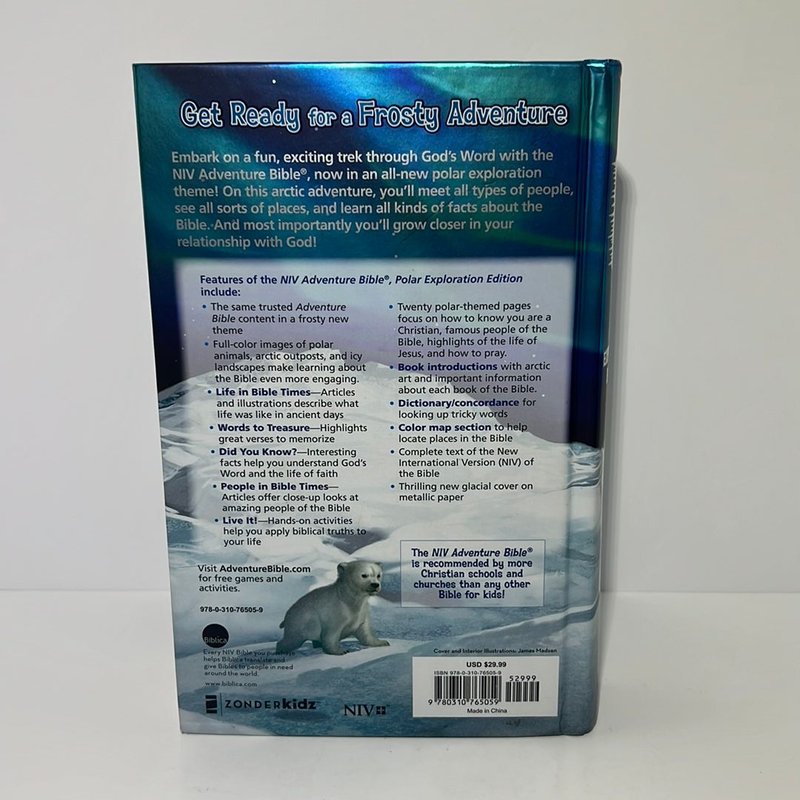 NIV Adventure Bible Polar Exploration Edition by Zonderkidz, Hardcover ...