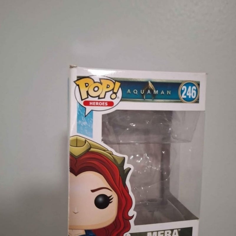 Hawgirl and Mera funko pops