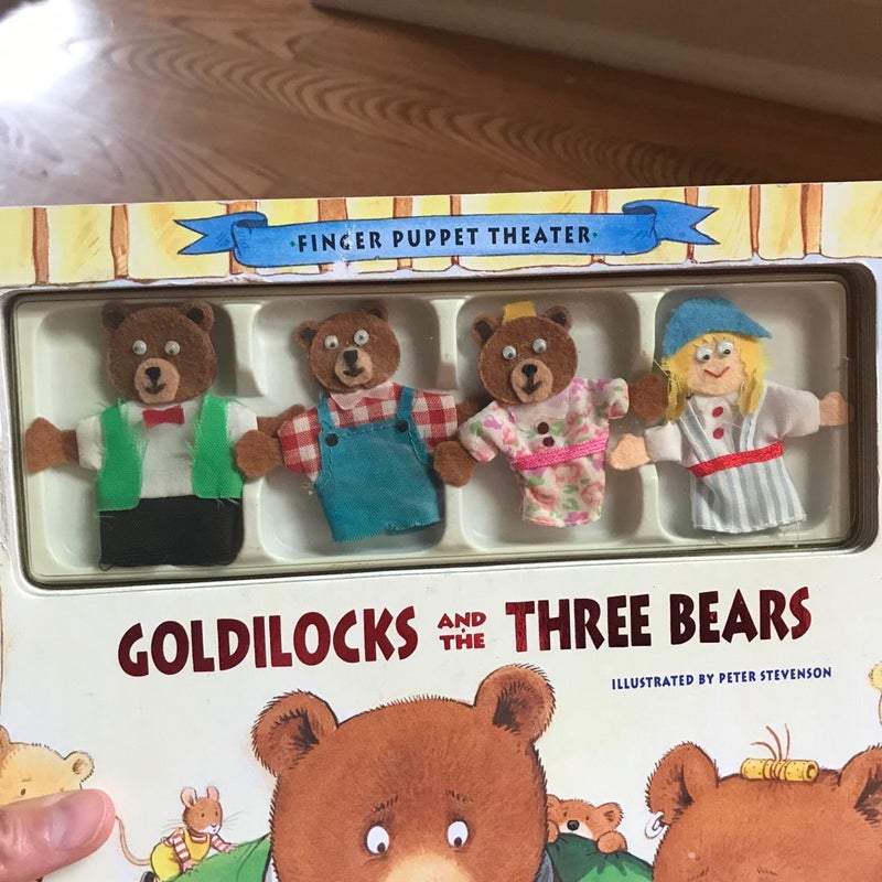 Vintage book finger puppet theater Goldilocks and the three bears 3 Children’s