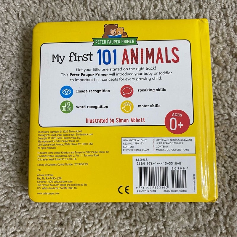 I'm Learning My First 101 Animals! Board Book