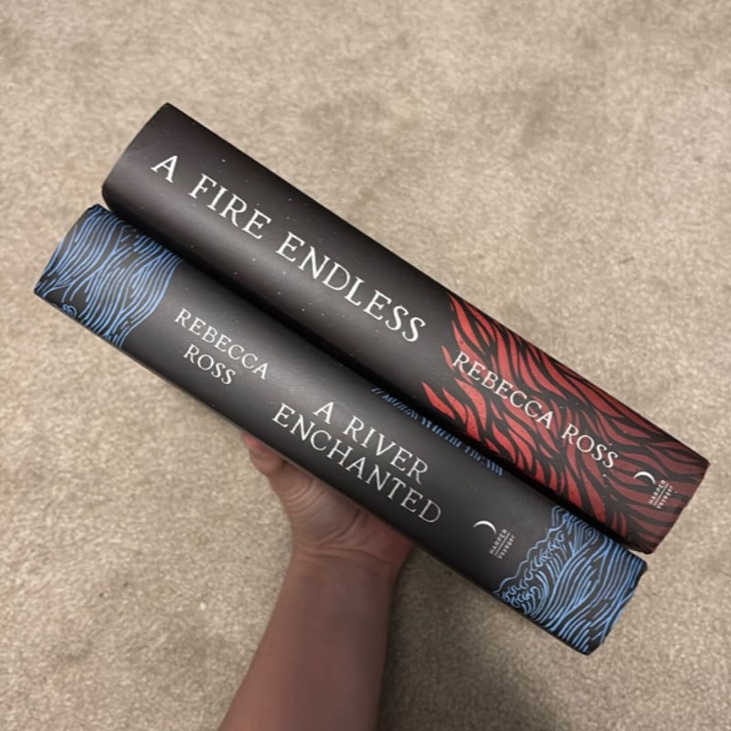 OOP A River Enchanted, A Fire Endless *Free of BOTM Markings!!*