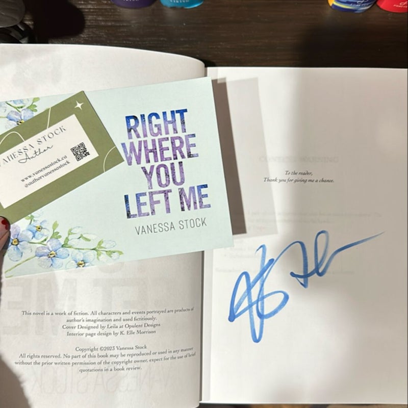 SIGNED: Right Where You Left Me