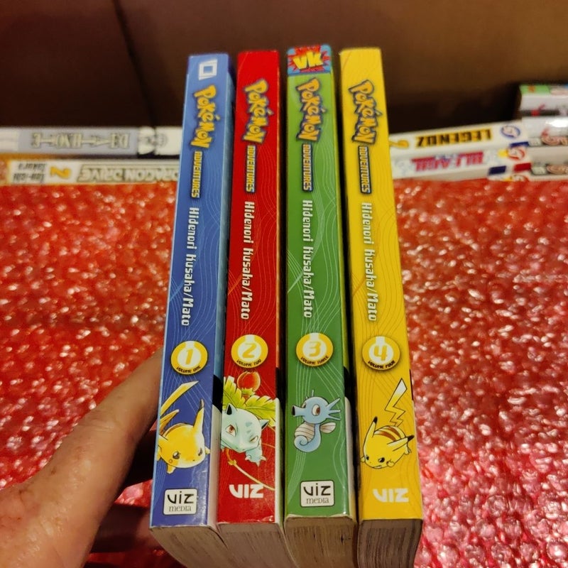 Pokemon Adventures Volumes 1,2,3,4