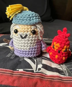 Crochet/Amigurumi Dumbledore & Fawkes The Woobles (Harry Potter)