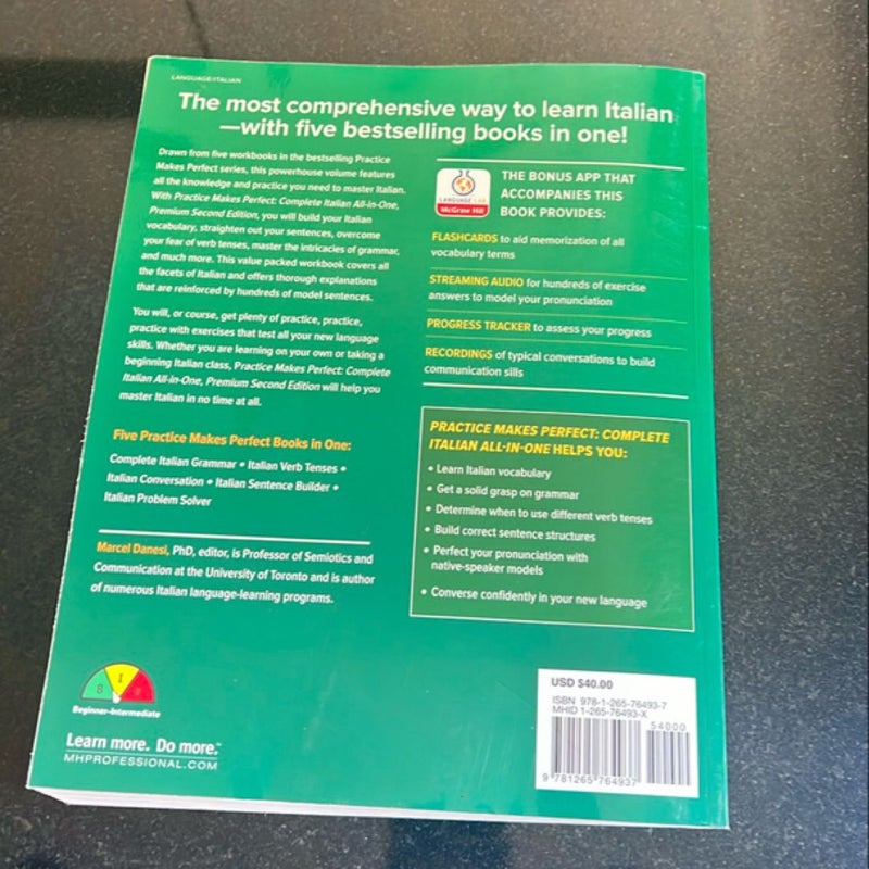 Practice Makes Perfect: Complete Italian All-In-One, Premium Second Edition