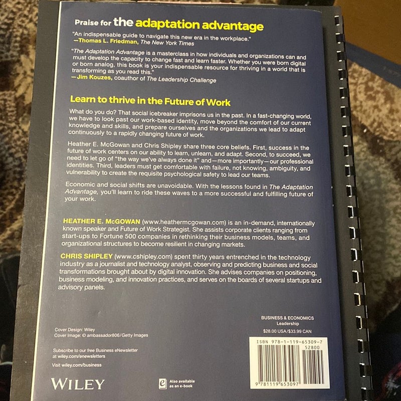 The Adaptation Advantage by Heather E. McGowan, Chris Shipley, Thomas L ...