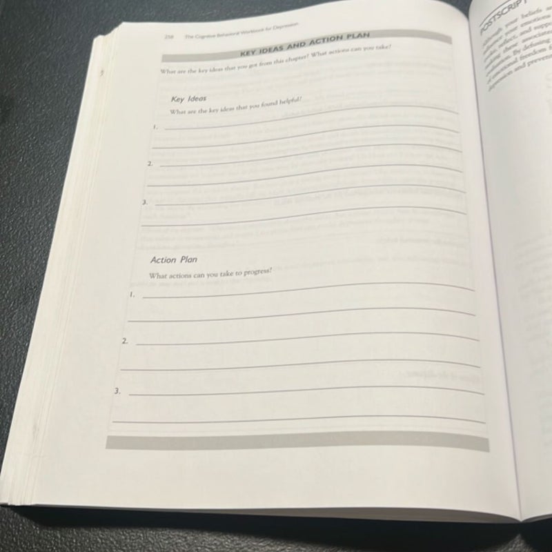 The Cognitive Behavioral Workbook for Depression