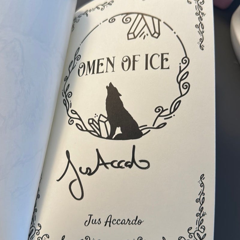 Omen of Ice | Owlcrate Edition | Signed by Author | Sprayed Edges