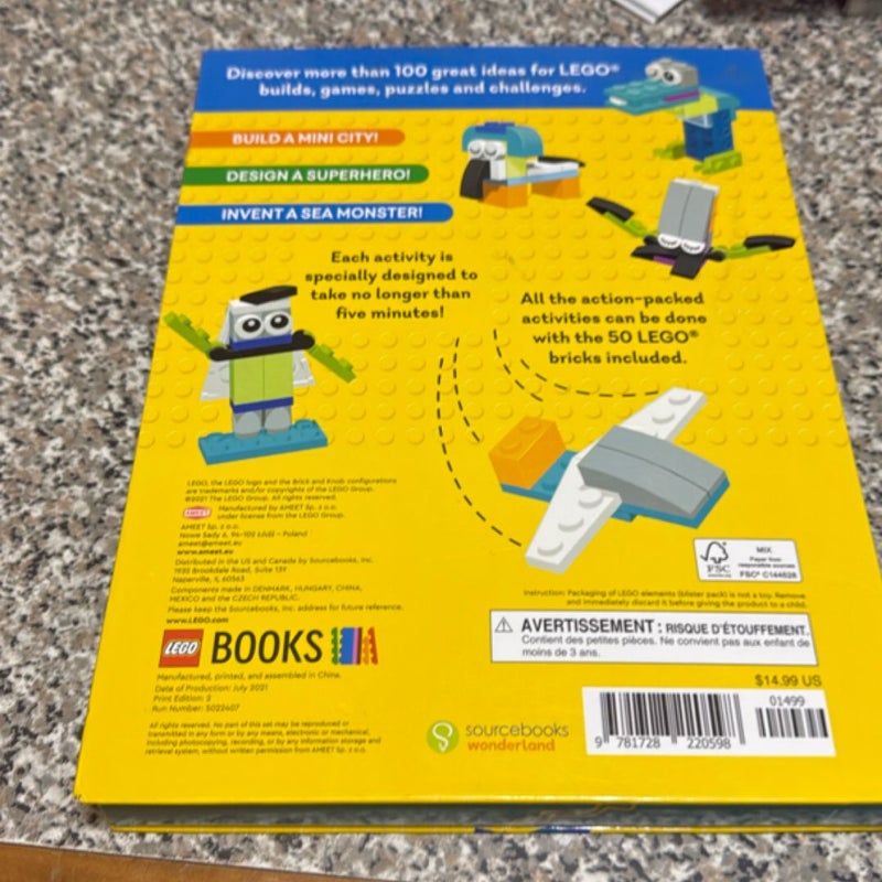 LEGO® Books. 5-Minute Builds includes legos